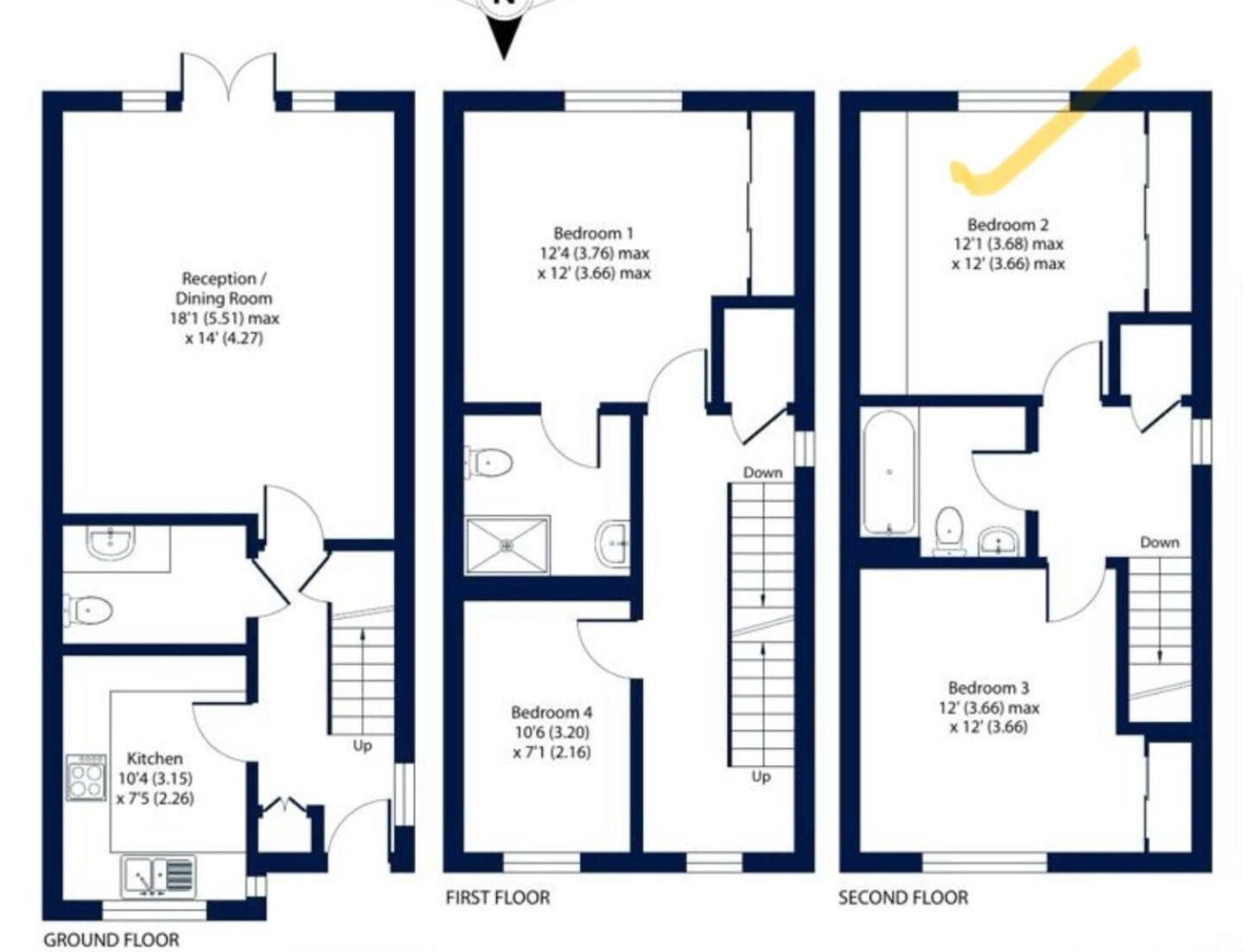 Elegant Double With Private Bathroom In Reading